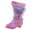 F38-Purple, variant on Girl's Fashion Boots Kids Girls Waterproof Lace-Up Side Zipper Lined Knee High Leather Winter Boots Mid Calf Riding Boots(12,F38-Purple)