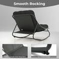 thumbnail image 4 of Grand Patio Outdoor Rocking Chair Modern Steel Cozy Lounge Rocker Chair with Cushion for Balcony Porch Patio,Charcoal (Set of 1), 4 of 12