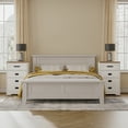 thumbnail image 3 of WAMPAT 2 Pack High Nightstand, 3-Drawer Side Table, Bedroom Living Room Office End Table, Rustic White, 3 of 7
