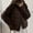A#Brown, variant on DPTALR George Women's Fashion Solid Color Stand-up Collar Padded Oversize Cardigan Down Coat,Brown,Size M