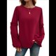 thumbnail image 1 of Blusas de Larga Acampanadas y Holgadas para Mujer, Otoño e Invierno 2025, Temperamentales, para Mujer Vino Tinto XL, 1 of 10
