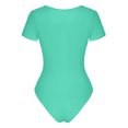 thumbnail image 6 of Women Jumpsuit Round Neck Short Sleeve Bodysuit Sexy Basic Solid Color Casual Rompers, 6 of 6