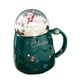 thumbnail image 3 of Taza de cerámica navideña para bebidas, vajilla, regalo de Navidad y cumpleaños Verde, 3 of 9