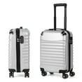 Walmart Hard Shell, Lightweight 20Inch Hardside CarryOn Suitcase with Spinner Wheels, Silver