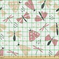 thumbnail image 2 of Dragonfly Fabric by the Yard, Pastel Spring Repetitive Butterfly Pattern Backdrop Pattern, Upholstery Fabric for Dining Chairs Home Decor Accents, Pink and Multicolor by Ambesonne, 2 of 5