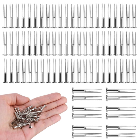 Happon 100 Pcs Frame Support Pins,Metal Beeswax Foundation Support Pins with Box,Galvanized Iron Frame Support Pins for Beehive Waxed Coated Foundation Sheet