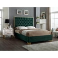 thumbnail image 3 of Meridian Furniture Lana Solid Wood and Velvet Full Bed in Green, 3 of 8
