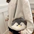 thumbnail image 7 of Jiibva Penguin Crossbody Bag Plush Shoulder Purse Small Handbag with Adjustable Strap Cartoon Animal Shoulder Bag for Women, 7 of 7
