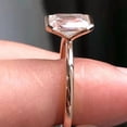 thumbnail image 2 of solitaire jewels 3CT Half Bezel Set Emerald MoissaniteEngagement Ring For Women, 18K Rose Gold, 2 of 4