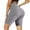 Gray, variant on Women's High Waisted Textured Biker Shorts Stretch Athletic Workout Yoga Shorts