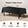 "Exquisite Bulk 12 Pack Premium Black Plastic Table Cloth Cover