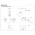 thumbnail image 2 of Kingston Brass KB148 Americana 2 Acrylic Handle Tub & Shower Faucet, Brushed Nickel, 2 of 2