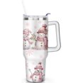 thumbnail image 2 of Christmas White Snowman Gifts for Women Men, Xmas Stainless Steel Insulated Travel Coffee Cup, 40 Oz Tumbler with Handle and Straw, Winter Holiday Water Bottle, 2 of 6