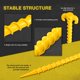 thumbnail image 2 of Tent Stakes Fstop Labs, paquete de 8 unidades, tamaño grande, 25 cm, resistente, estilo tornillo, 2 of 7