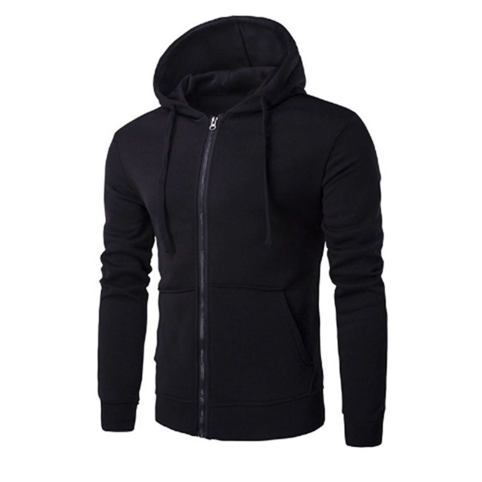 Sweat à Capuche Polaire Homme - Fermeture Éclair Intégrale - Manches Longues - Chaud Et Confortable