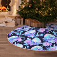 thumbnail image 5 of Fotbe flower Skull star Pattern Christmas Tree Skirt, Tree Skirts Plush Christmas Decorations, Christmas Tree Skirts Xmas Decorations Holiday Party Decor-36", 5 of 6