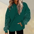 thumbnail image 2 of Oversized Hoodies for Women Encrusted Comfortable Fashion Autumn Winter Trendy Queen Hoodie Black L, 2 of 9