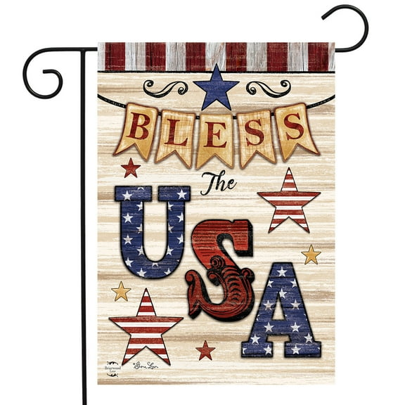 Briarwood Lane Bless The USA Patriotic Garden Flag