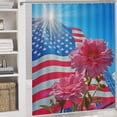 thumbnail image 5 of Independence Day Of The United States Flag Shower Curtain Sets with Rugs 4 Piece Rustic, 5 of 8