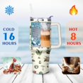 thumbnail image 4 of 40oz Colorful Botanical Mushroom Stainless Steel Flip Straw Tumbler Spill Proof Travel Cup Double Wall Vacuum Insulated Coffee Mug with Top Handle, 4 of 6