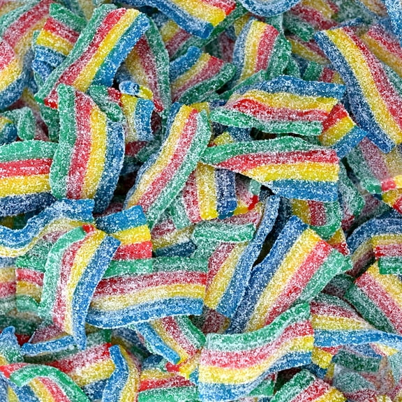 Candy Retailer Sour Candy Belts (1 Lb, Rainbow Bites)