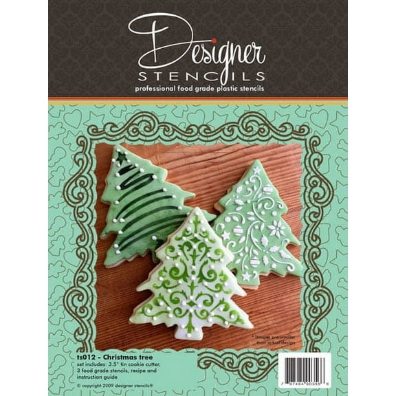 Christmas Tree Cookie Cutter And Stencil Set by Designer Stencils