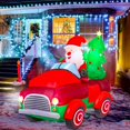 thumbnail image 2 of Thuodo Papá Noel inflable para decoración exterior, 2 m, con LED, 2 of 7
