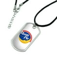 thumbnail image 2 of MoonPie Logo Military Dog Tag Pendant Necklace with Cord, 2 of 5