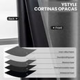 thumbnail image 7 of JIATER Blackout Curtains Set of 2 Panels for Bedroom Living Room 42 x 63 in,Thermal Insulated Room Darkening Blackout Curtains with Grommet,Dark Gray, 7 of 7