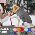 thumbnail image 6 of ZDM Small Dog Pullover Sweater, Cold Weather Cable Knitwear, Classic Turtleneck Thick Warm Clothes for Chihuahua, Bulldog, Dachshund, Pug (Peacock Blue, Small), 6 of 6