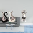 thumbnail image 2 of Elegante figura de cisne, escultura de cerámica moderna, adorno creativo de mesa para estante, escritorio, chimenea, decoración de aniversa, 2 of 8