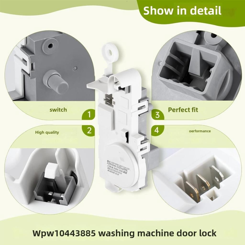 Osdhezcn Washer Lid Lock Door Latches Switches WPW10443885 Washer Lid Lock Switches