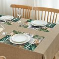 thumbnail image 3 of Green Boho Plant Pattern Summer Placemats Table Placemats Set Of 4-Linen Kitchen Washable Placemats Table Mats 11.8"x17.7" Non-Slip Heat Resistant, 3 of 6