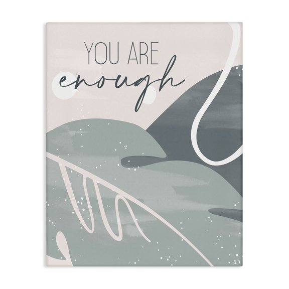 Stupell Industries Modern You Are Enough Phrase Canvas Art, 16 x 20, by Kim Allen