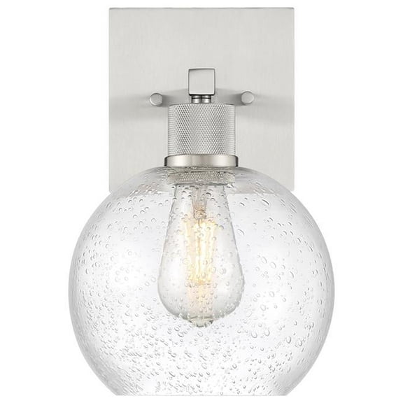 63145LEDDLP-BS-SDG 9.25 in. 9W Port Nine Burgundy LED Wall Sconce, Brushed Steel