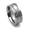 thumbnail image 2 of 8MM Comfort Fit Titanium Wedding Band Christian Fish Engraved Flat Ring ( Size 6 to 14), 2 of 3