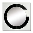 thumbnail image 2 of Designart "Bauhaus Circular Minimalism Black and White I" Modern Geometric Black Large Square Mirror - Square Bedroom Mirror Printed Wall Decor - Modern Square Printed Wall Mirror Art, 2 of 5