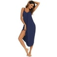 thumbnail image 2 of Womens Nightgown Sleeveless Long Nightshirt Full Slip Night Dress Plus Size Sleepshirt Chemise, 2 of 9
