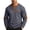 Gray, variant on Men's Waffle Henley Shirt Button Crew Neck Long Sleeve Casual Tops Solid Color Comfy Fall Tee Shirts with Elbow Patches Black XXL