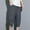 #447-Gray, variant on Handshe Men's Summer Elastic Waist Cropped Pants with Drawstring and Solid Pockets - Casual Comfortable Outdoor Shorts