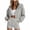 Gray1, variant on yillto Women's Crop Zip up Hoodies Coat Casual Long Sleeve Hooded Cropped Sweatshirts with Pockets