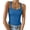 Blue, variant on Womens Summer Sleeveless Racerback Casual Basic Square Neck Camisole Ribbed Fitted Tank Top S-XL