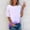 Purple, variant on Womens T-Shirts Short Sleeve Ombre Color Fashion Crew Neck Blouse Cold Shoulder Party Plus Size T-Shirt XXL
