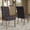Dark Grey, variant on iNSPIRE Q Lottie Farmhouse Antique Grey Oak Finish Linen Dining Chair, Dark Grey (Set of 2)