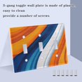 thumbnail image 3 of Yayeee Toggle Light Switch Wall Plate 3-Gang 6.37"x4.48" Decorative Outlet Cover, Orange Abstract Wavy, 3 of 7
