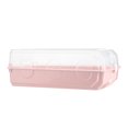 thumbnail image 2 of Caja de plástico transparente para guardar zapatos, 2 unidades, tipo concha gruesa, organizador para el hogar y la tienda (rosa), 2 of 8