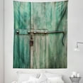 thumbnail image 1 of Industrial Tapestry, Aged and Closed Door with a Lock Close up View in Retro Style Entrance Photo, Fabric Wall Hanging Decor for Bedroom Living Room Dorm, 5 Sizes, Green Brown, by Ambesonne, 1 of 1