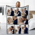 thumbnail image 4 of Custom Blanket With Photo Text Personalized Throw Customized Picture Blanket For Adult Kid Birthday Halloween Fathers Mothers Valentines Day Gift Christmas(1*Photo-75X100), 4 of 5