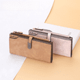 thumbnail image 2 of Cartera larga para mujer, billetera con hebilla para múltiples tarjetas, cartera con cremallera para mujer, 2 of 6