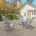 thumbnail image 4 of CHYVARY 1 Peak Patio Adirondack Plastic Fire Pit Chair Outdoor Resin Outside Lounge Chair for Yard, deck, lawn and balcony,Light Gray, 4 of 9